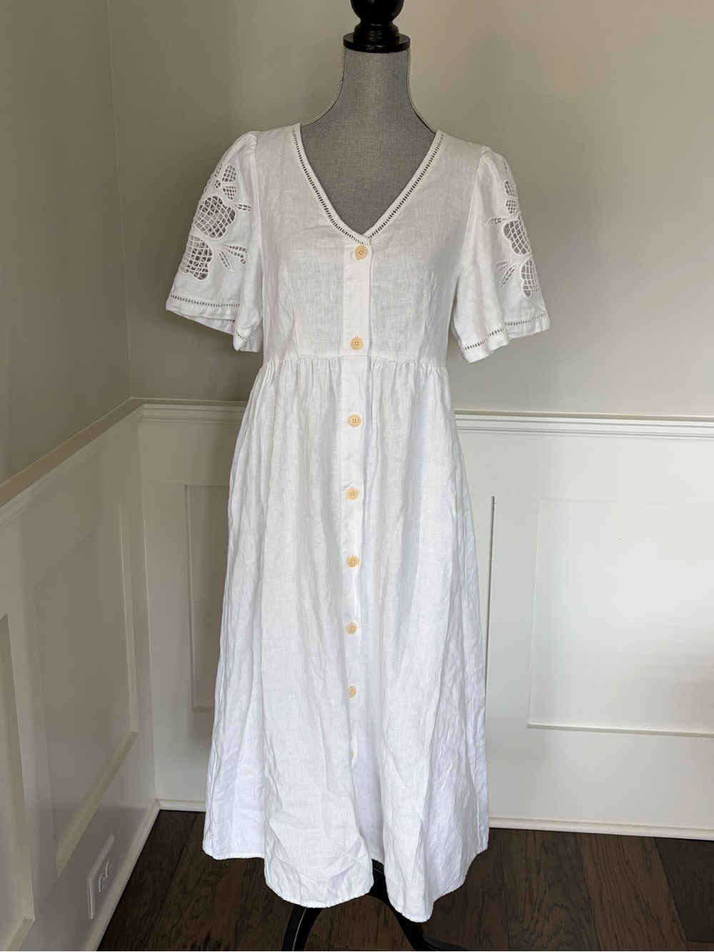 Madewell 100% Linen White Dress